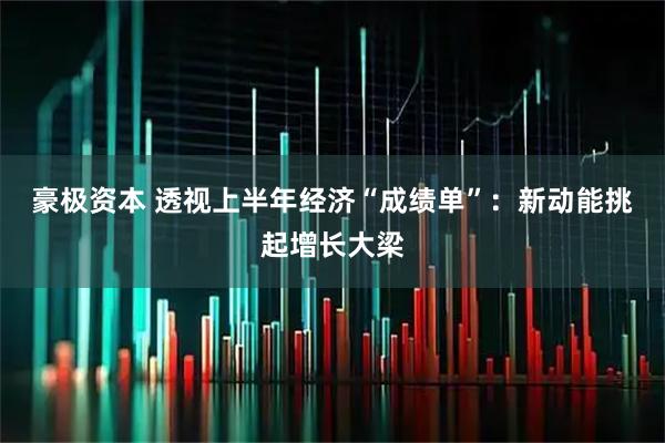 豪极资本 透视上半年经济“成绩单”：新动能挑起增长大梁