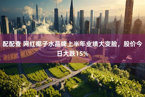 配配查 网红椰子水品牌上半年业绩大变脸，股价今日大跌15%